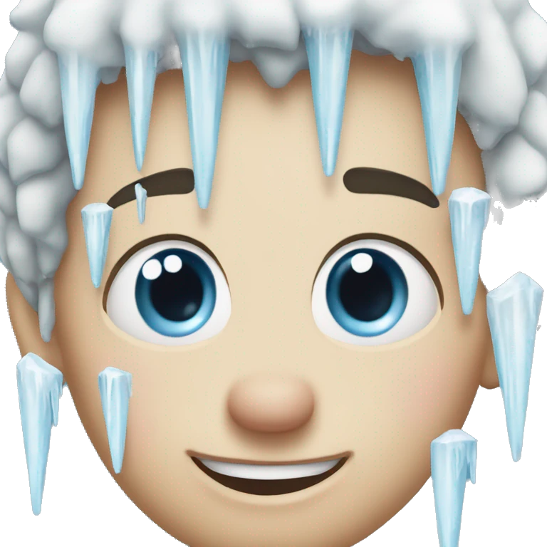 Frozen icicle face emoji