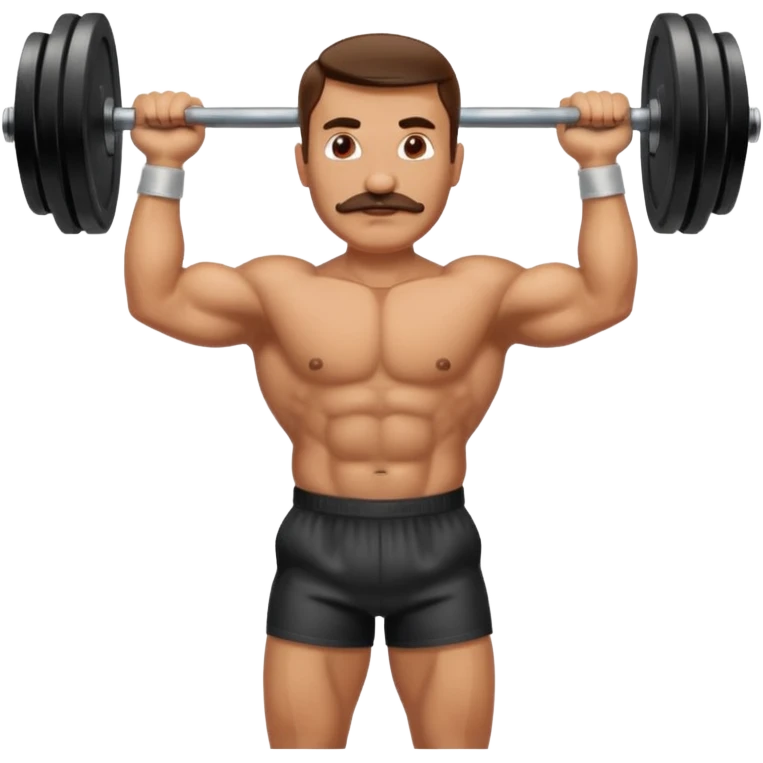 glorious moustache lifting heavy weights emoji