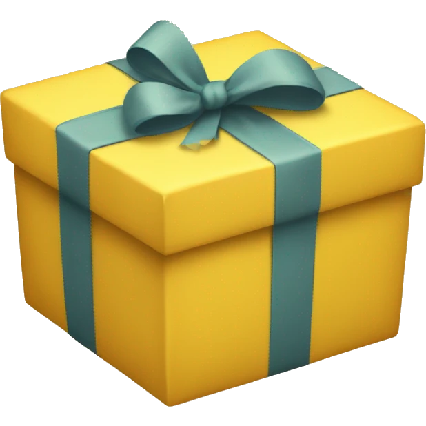 Yellow gift emoji