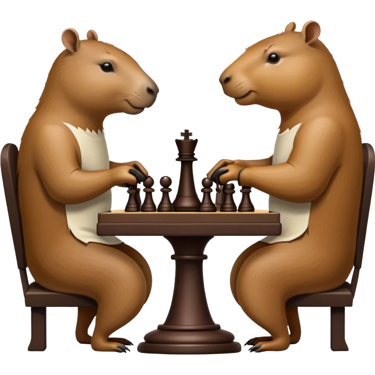 Capivara jogando xadrez  emoji