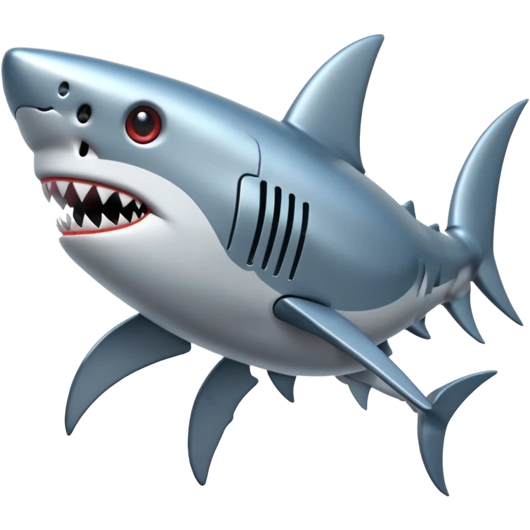 Robot shark emoji