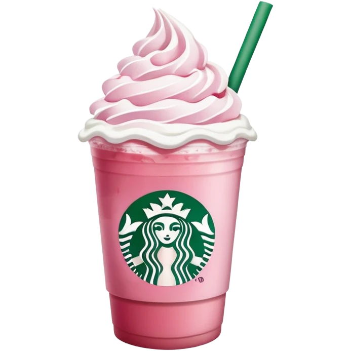 Starbucks drink that is pink with strawberries  emoji