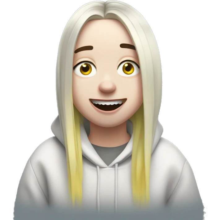 happily surprised Billie Eilish emoji