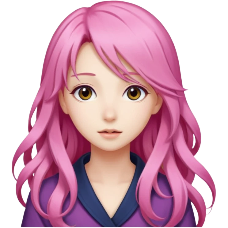 beautiful gorgeous anime lady with emoji