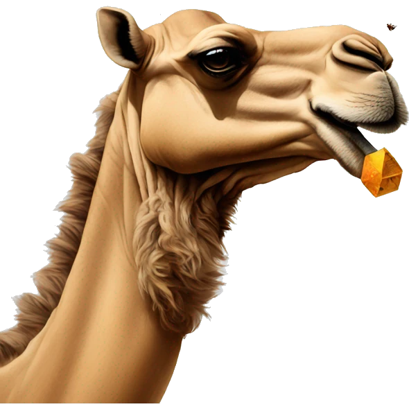 Camel smoking cigarette emoji