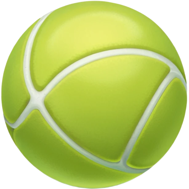 Pastel green iridescent glass crystal tennis ball emoji
