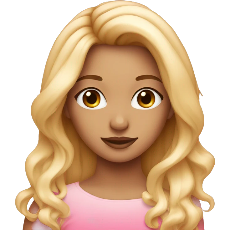 pink into blonde ombre heart emoji