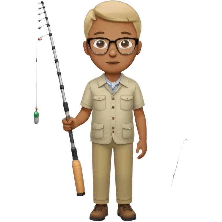 Accountant who wears glasses and loves fishing emoji