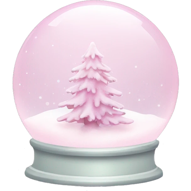 Pastel pink snow globe emoji