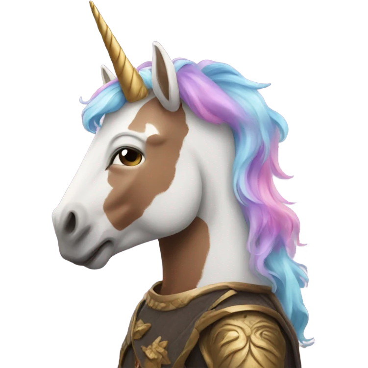 Man wearing a unicorn  emoji