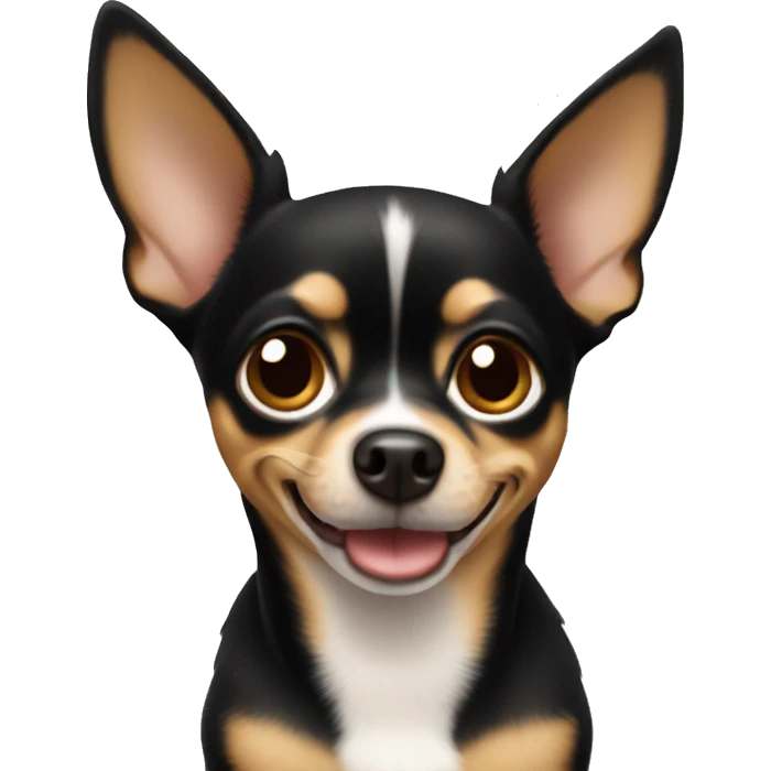 Black and tan chihuahua  emoji