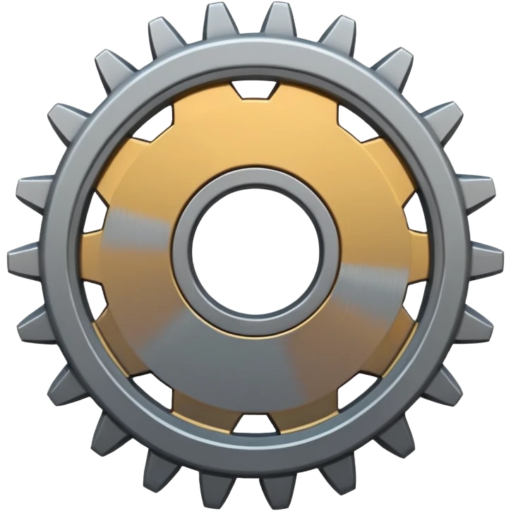 generate a very realistic steel gear emoji