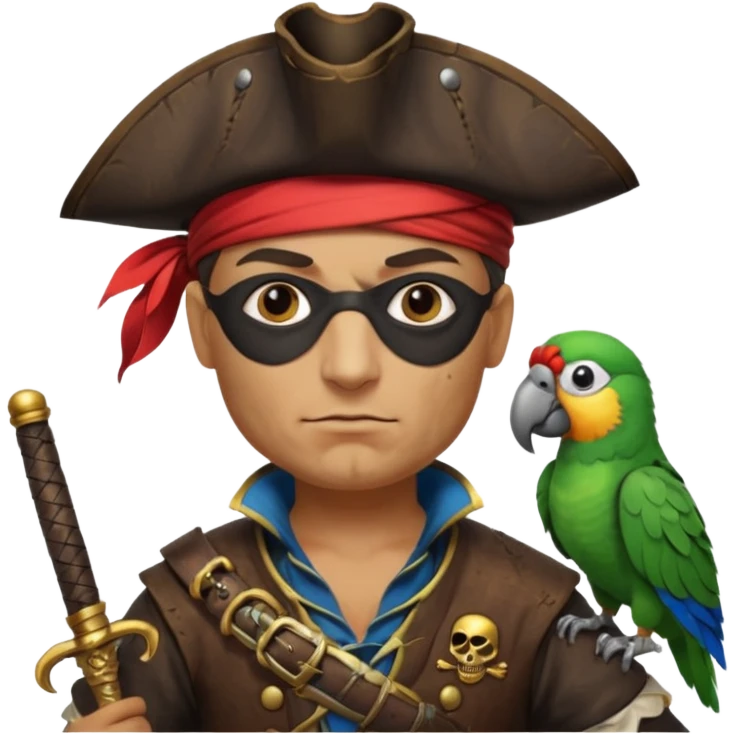 pirate and parrot emoji
