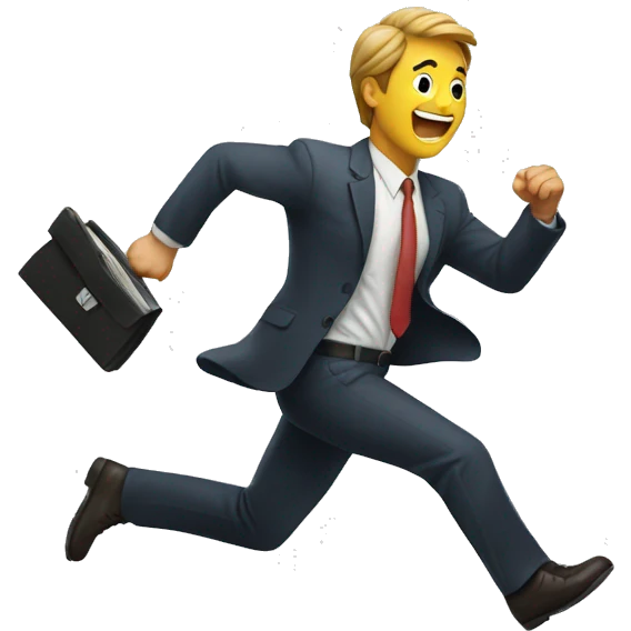 guy running from the irs emoji