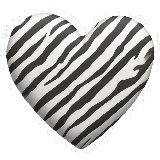 white heart with tiger stripes emoji