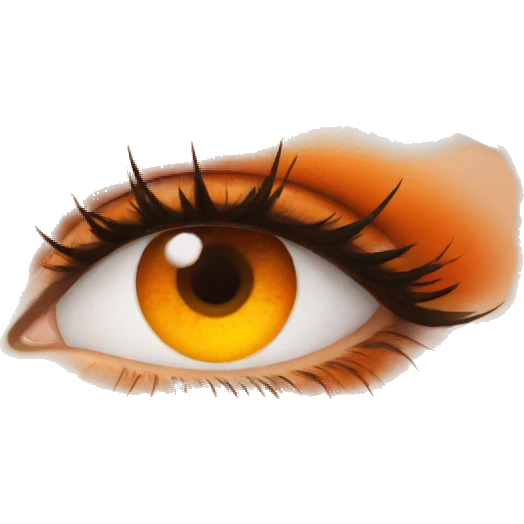 eye orange makeup emoji