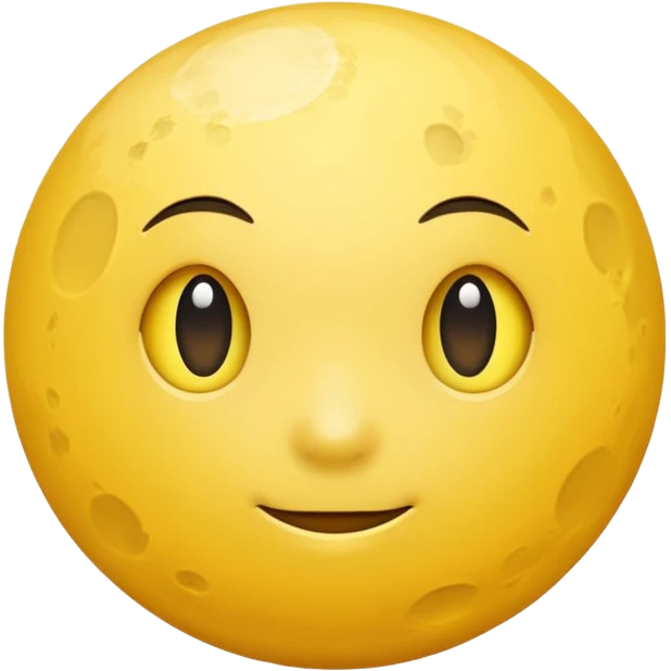 Moon without eyes, yellow emoji