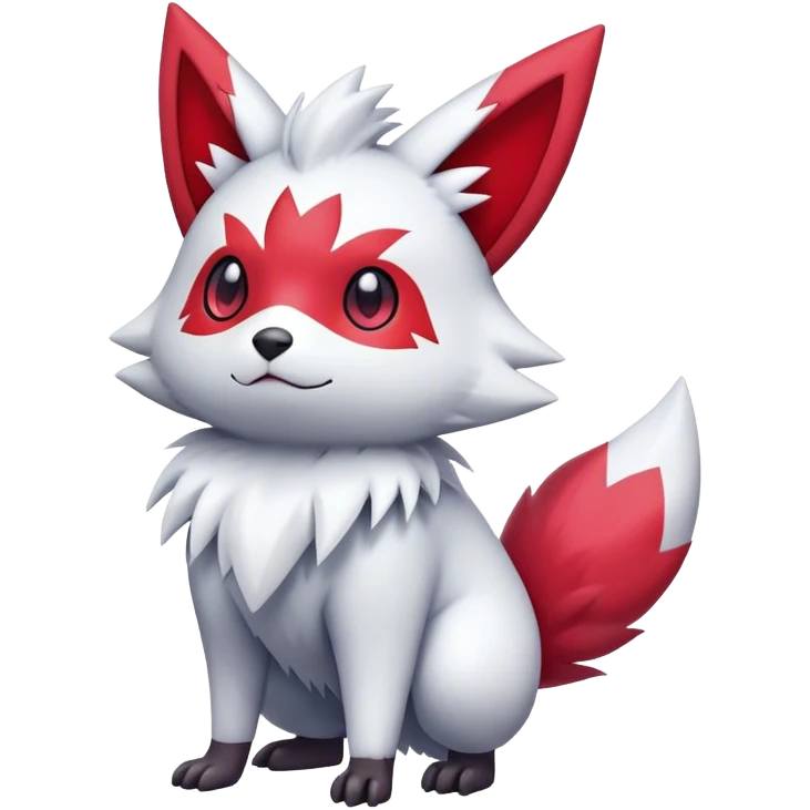 Epic Shiny Cool Cute Kawaii Zangoose-Zorua-Pokemon-fakemon-hybrid-animal Full Body  emoji