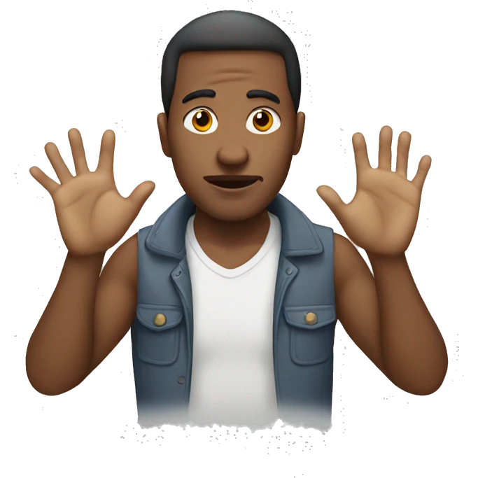 Human with eagle hands and nose  emoji