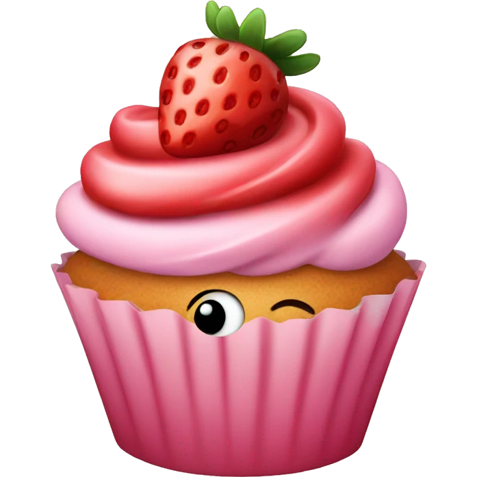 strawberry cupcake  emoji