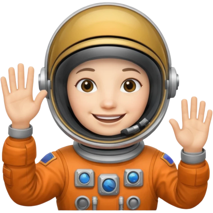 astronaut waving emoji