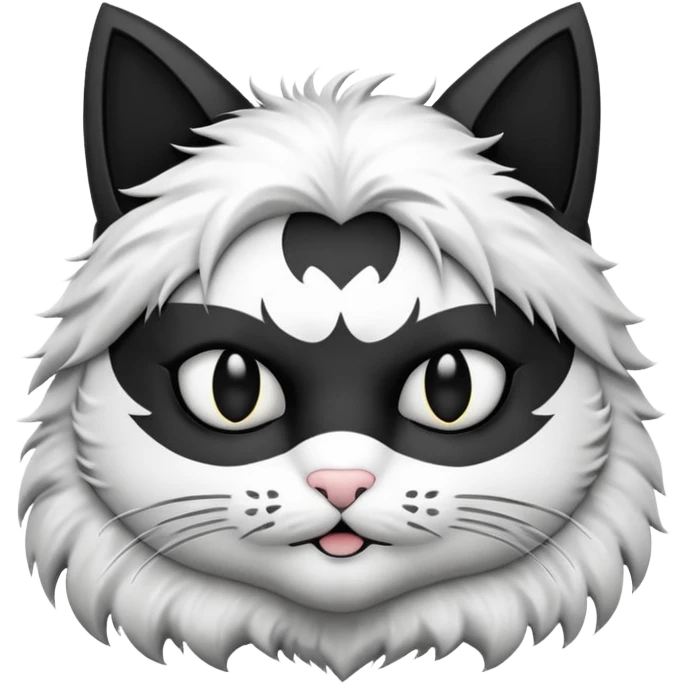 animalistic batman black and white kitty emoji