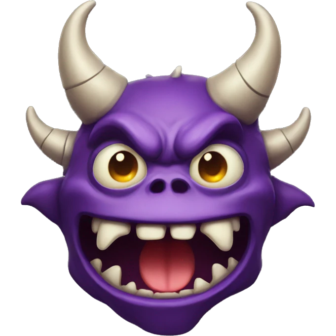 sinister solo horned grin monster emoji