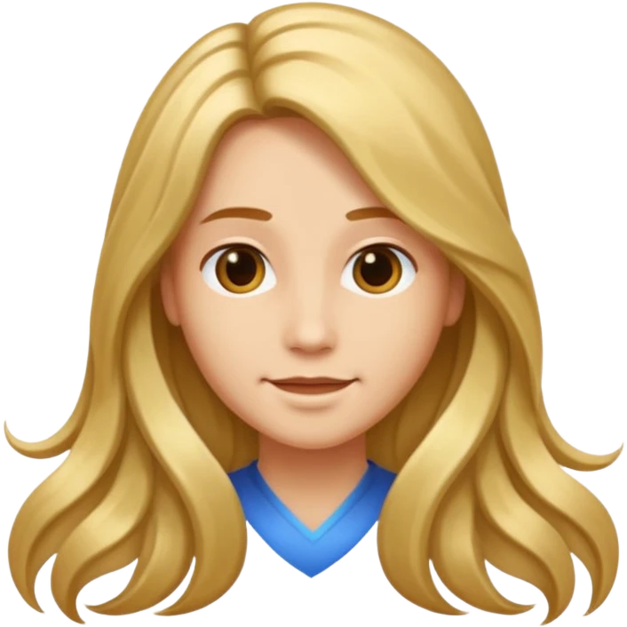 long shiny hair emoji