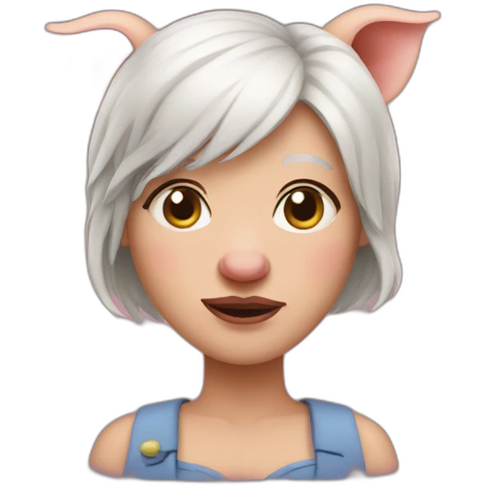 Pig lady emoji