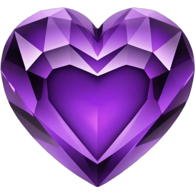dark purple crystal heart with black accents emoji