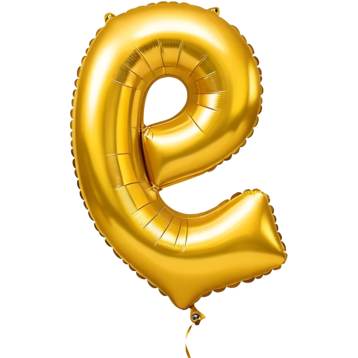 the number 2 in gold balloons emoji
