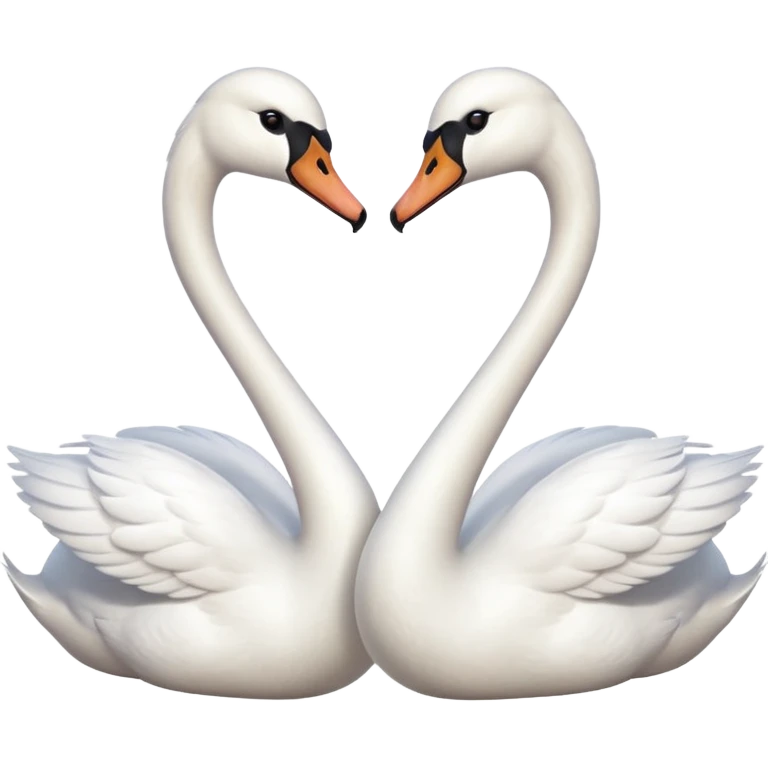Two swan in love gracefully emoji