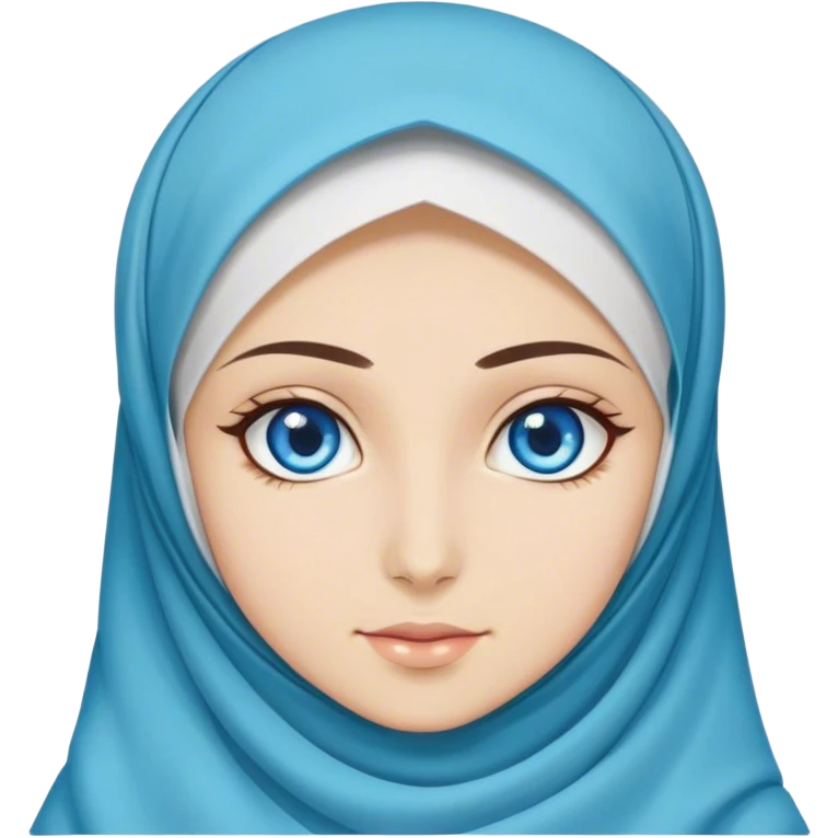 Turkish beautiful finish Konya girl blue eyes with hijab and islamic dress emoji