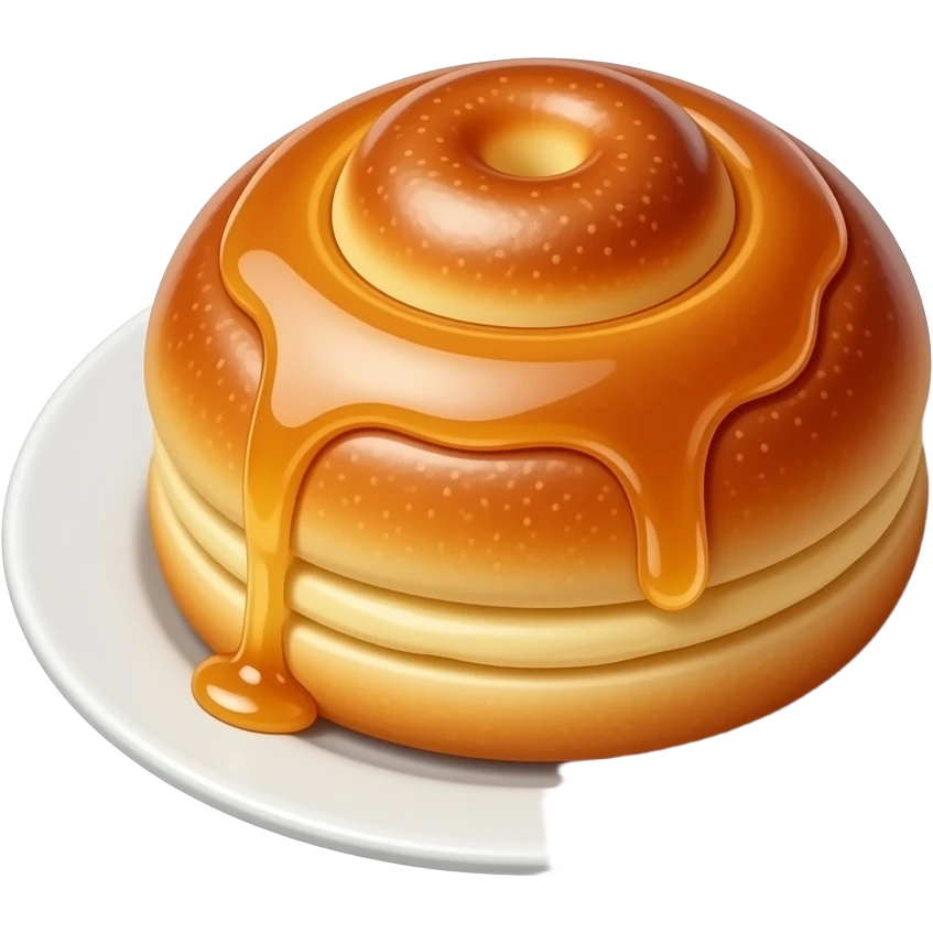 Honey bun with glaze emoji