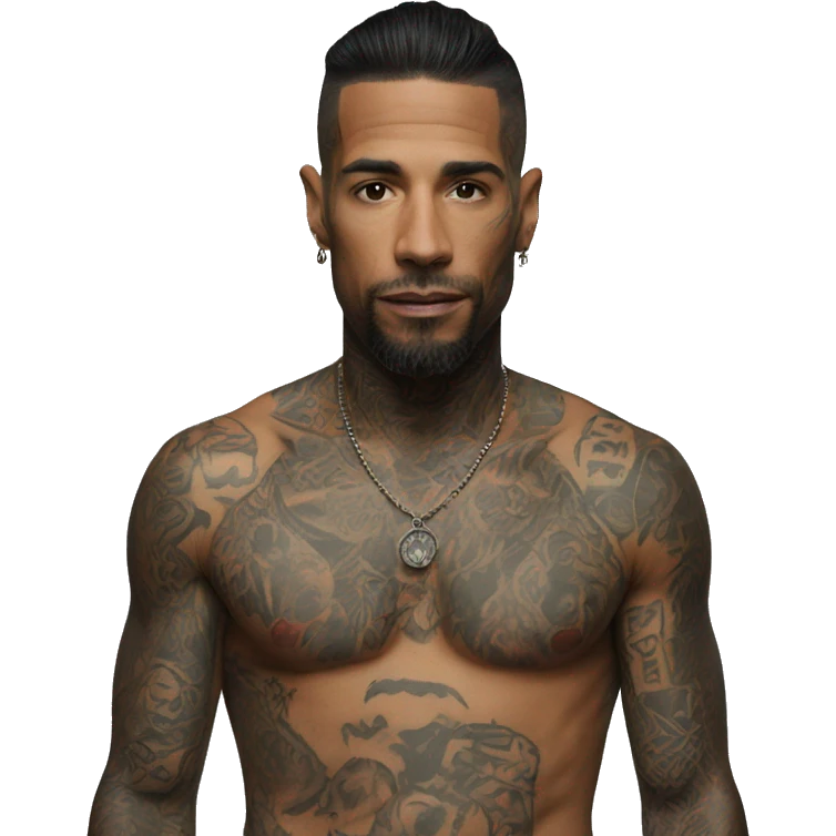 tattooed man very attractive emoji