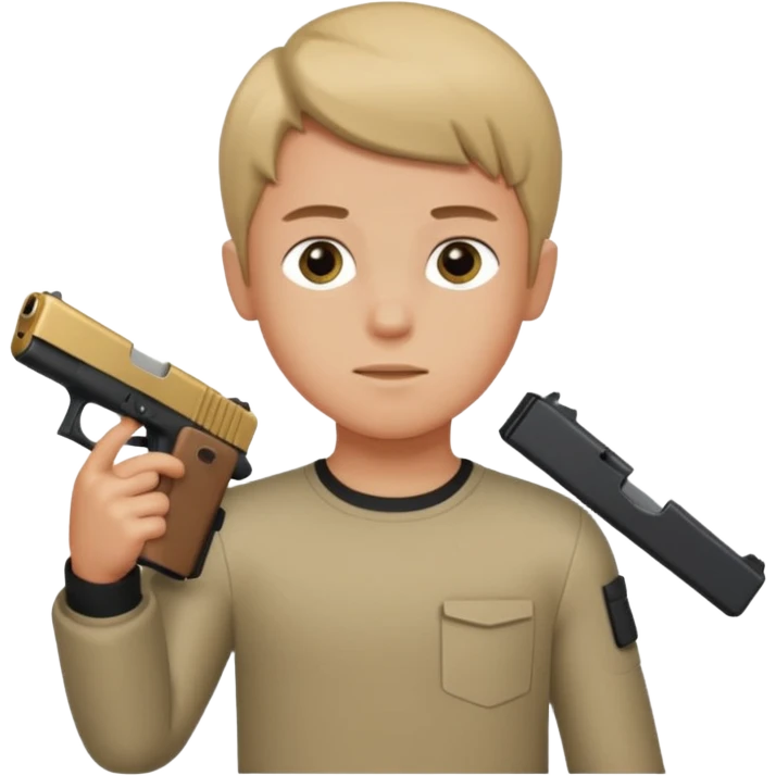 Boy with glock emoji