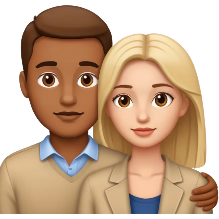 Moment intime de couple en photo réaliste  emoji