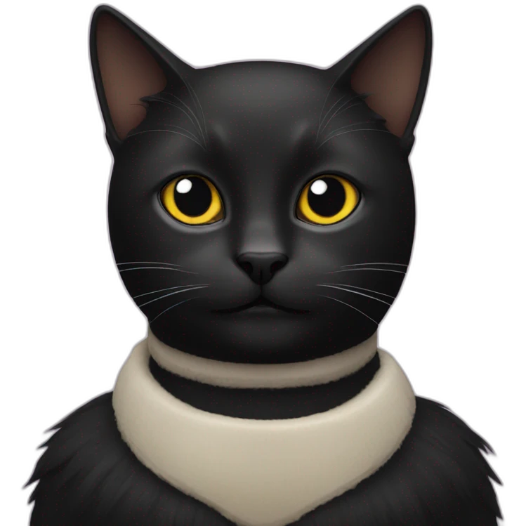 a black cat emoji