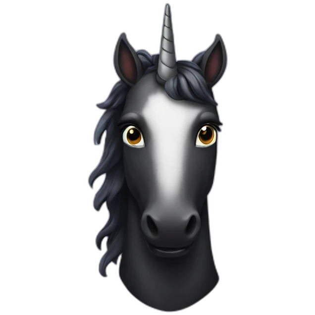 Black unicorn emoji