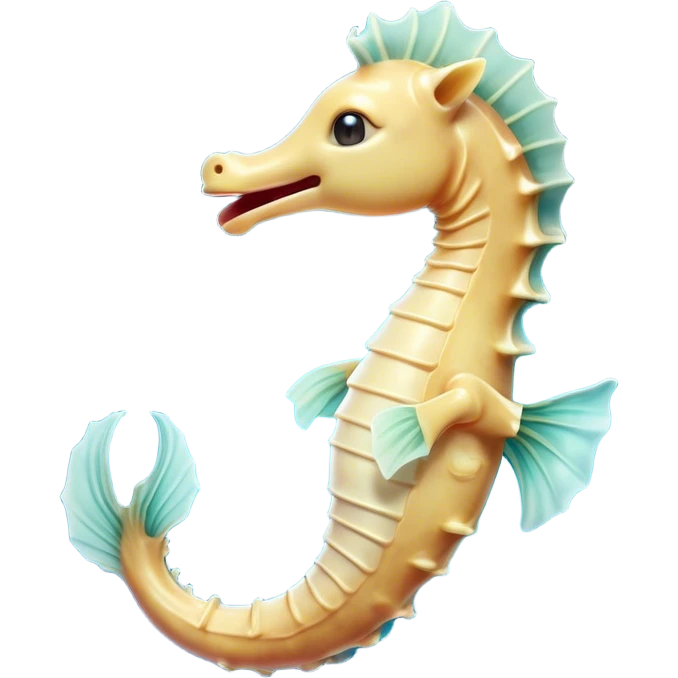 Cinematic Realistic Cute Yawning Sea Horse Portrait Emoji, Head tilted slightly with a dramatic, wide-open yawn, showcasing a soft, flowing body with gently drooping fins and half-closed, drowsy eyes rendered in delicate detail, high shine, relaxed yet expressive, styled with a dash of underwater charm, soft glowing outline, capturing the essence of a sleepy yet affectionate sea horse that appears ready to rest in tranquil water. emoji