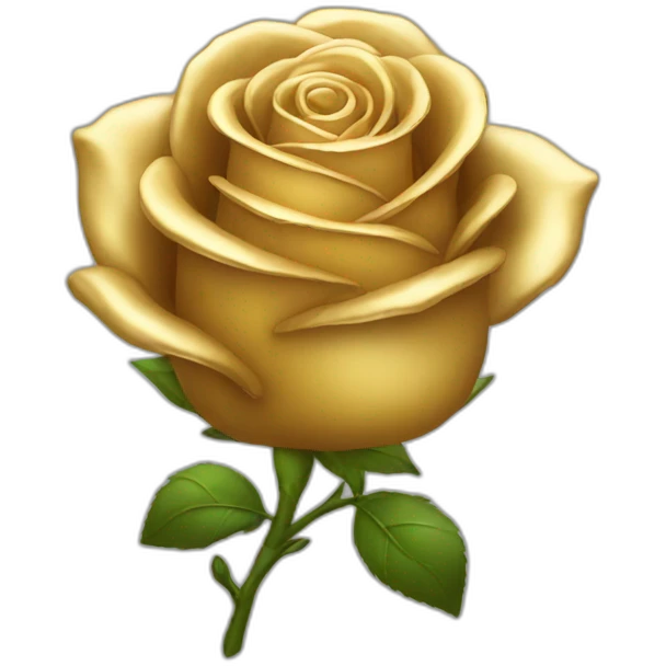 Gold rose emoji