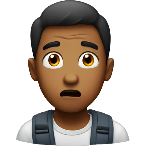 Confused Boy scared emoji