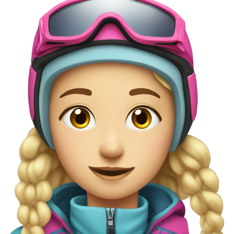 Sweet girls skiing emoji