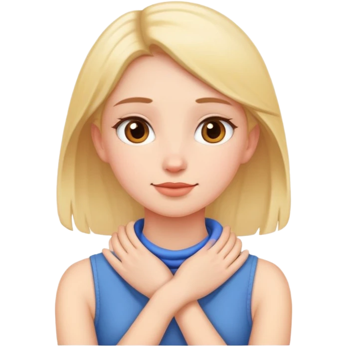 girl with hands around neck  emoji