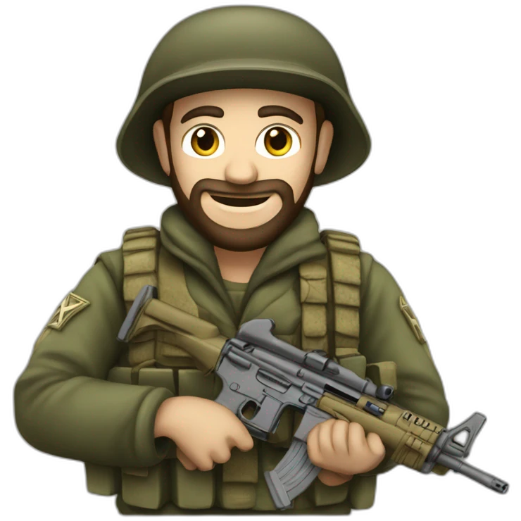 jewish combat solider magen david emoji