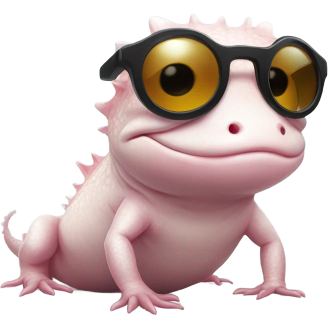 Axolotl with sunglasses  emoji