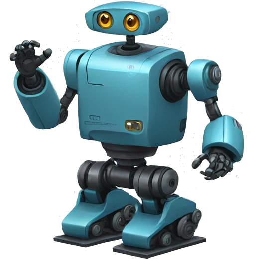 robot wave emoji
