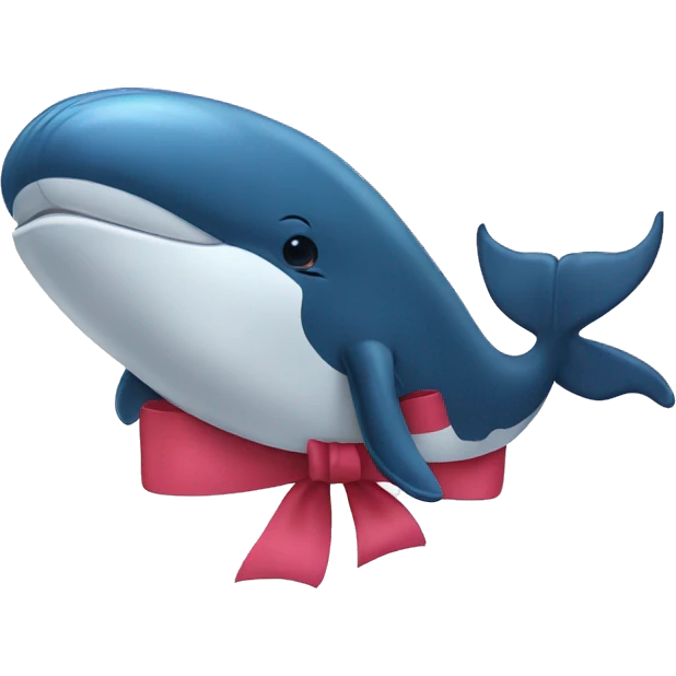 whale with bow emoji