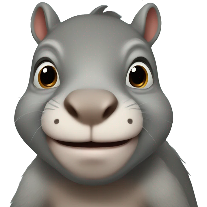 Squirrel with a hippo head emoji