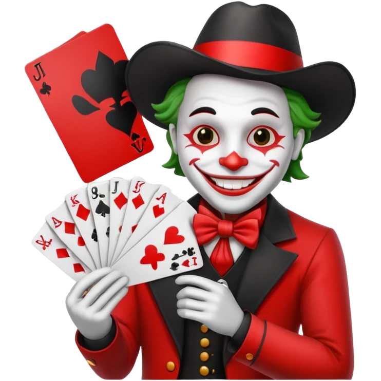 mac os poker card with jolly joker emoji